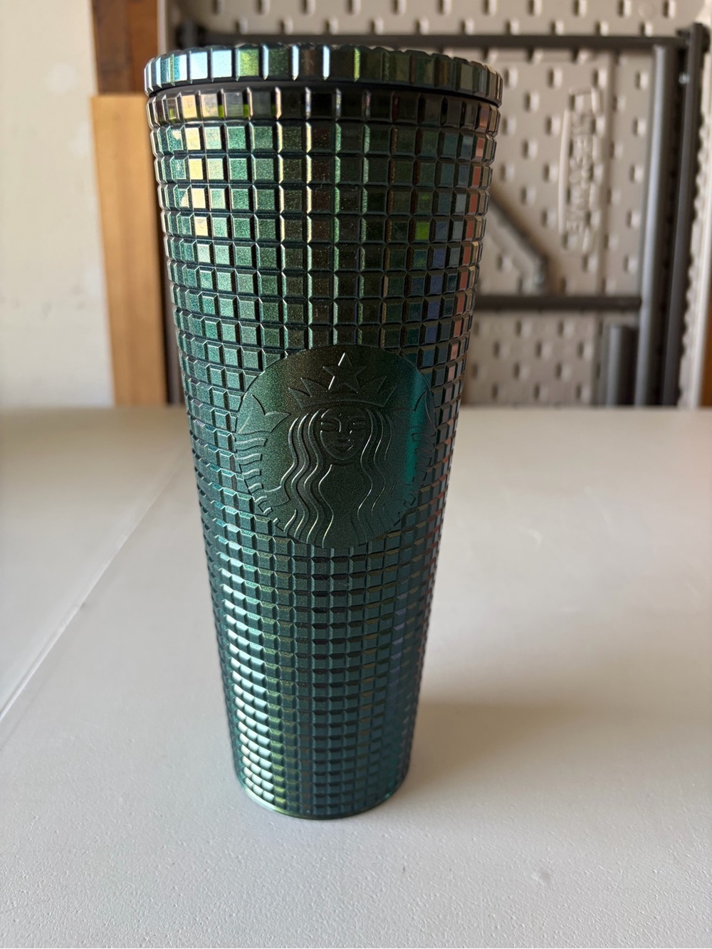 Starbucks Cold Cup Tumbler Dark Green Grid